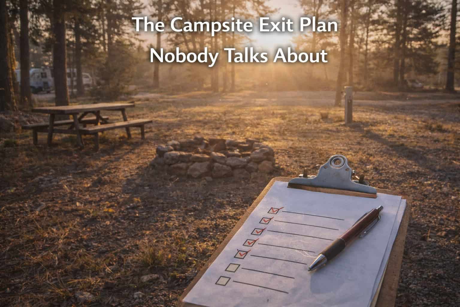 The Campsite Exit Plan Nobody Talks About