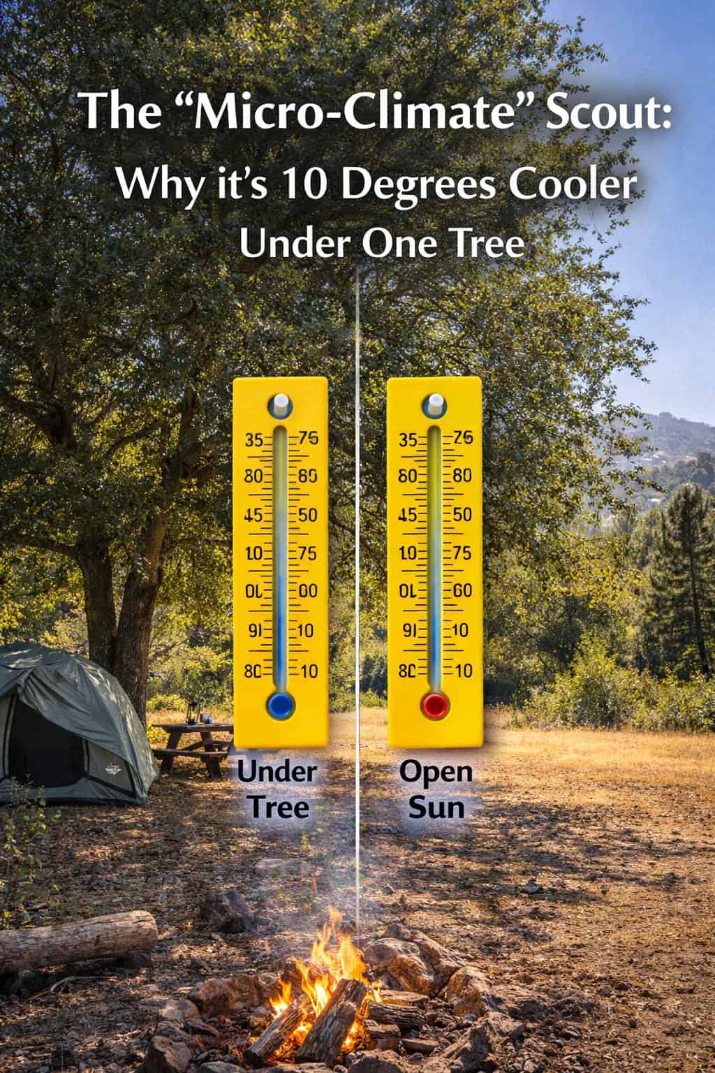 The "Micro-Climate" Scout: Why it’s 10 Degrees Cooler Under One Tree