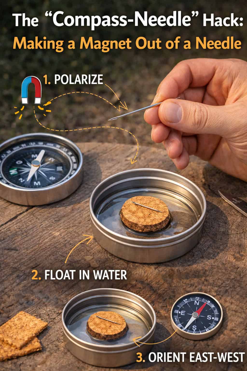 The "Compass-Needle" Hack: Making a Magnet Out of a Needle