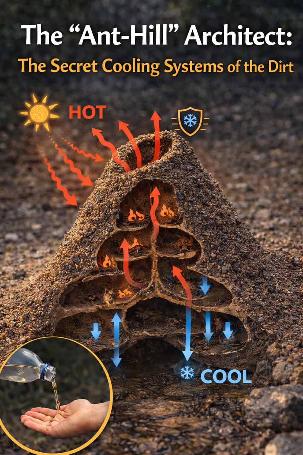 The "Ant-Hill" Architect: The Secret Cooling Systems of the Dirt