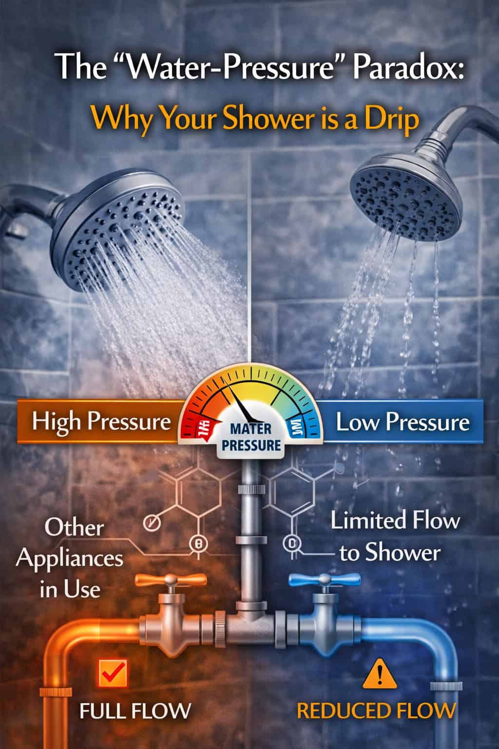 The "Water-Pressure" Paradox: Why Your Shower is a Drip