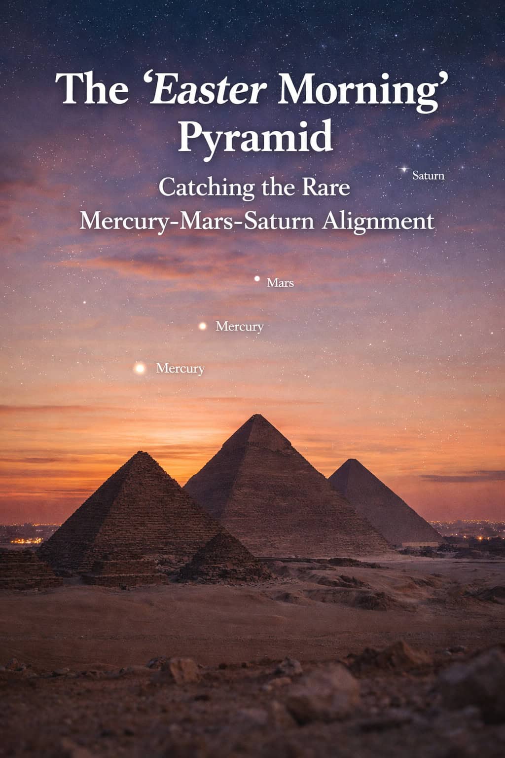 The "Easter Morning" Pyramid: Catching the Rare Mercury-Mars-Saturn Alignment