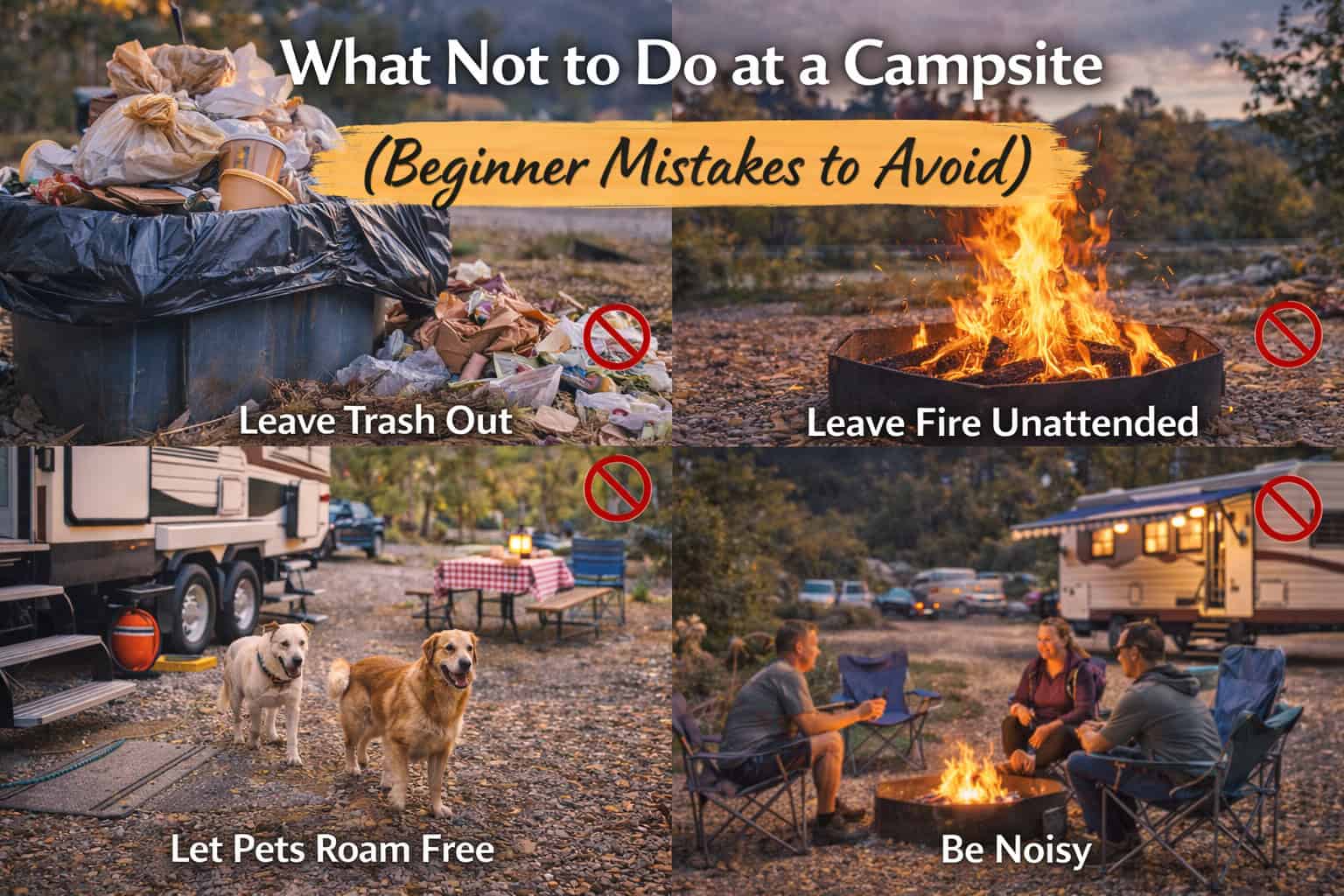 What Not to Do at a Campsite (Beginner Mistakes to Avoid)