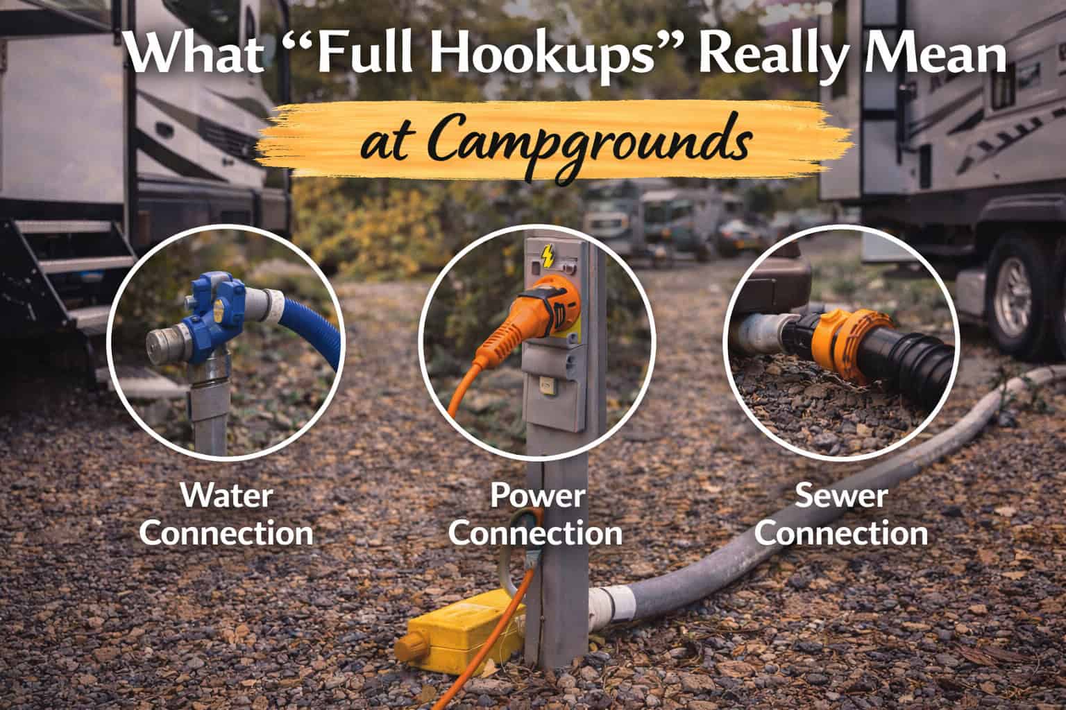 What “Full Hookups” Really Mean at Campgrounds