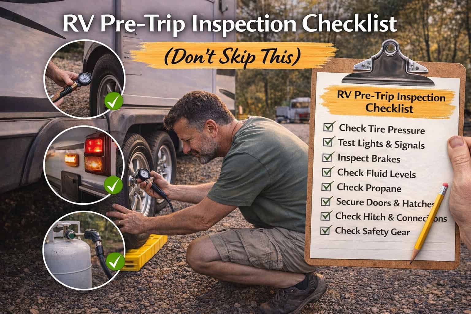 RV Pre-Trip Inspection Checklist (Don’t Skip This)