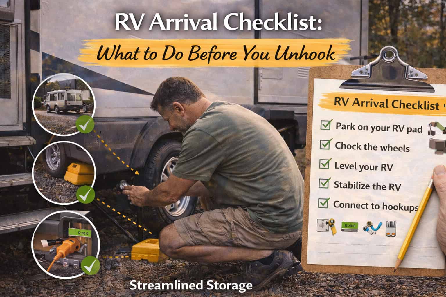 RV Arrival Checklist: What to Do Before You Unhook