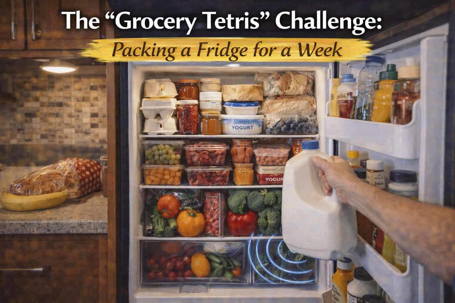 The "Grocery Tetris" Challenge: Packing a Fridge for a Week