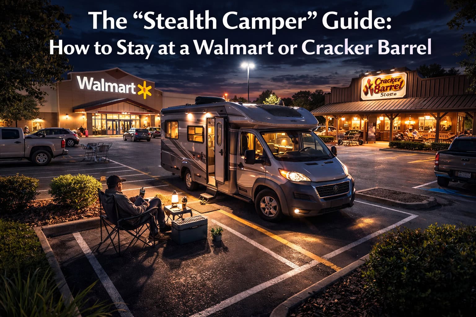 The "Stealth Camper" Guide: How to Stay at a Walmart or Cracker Barrel