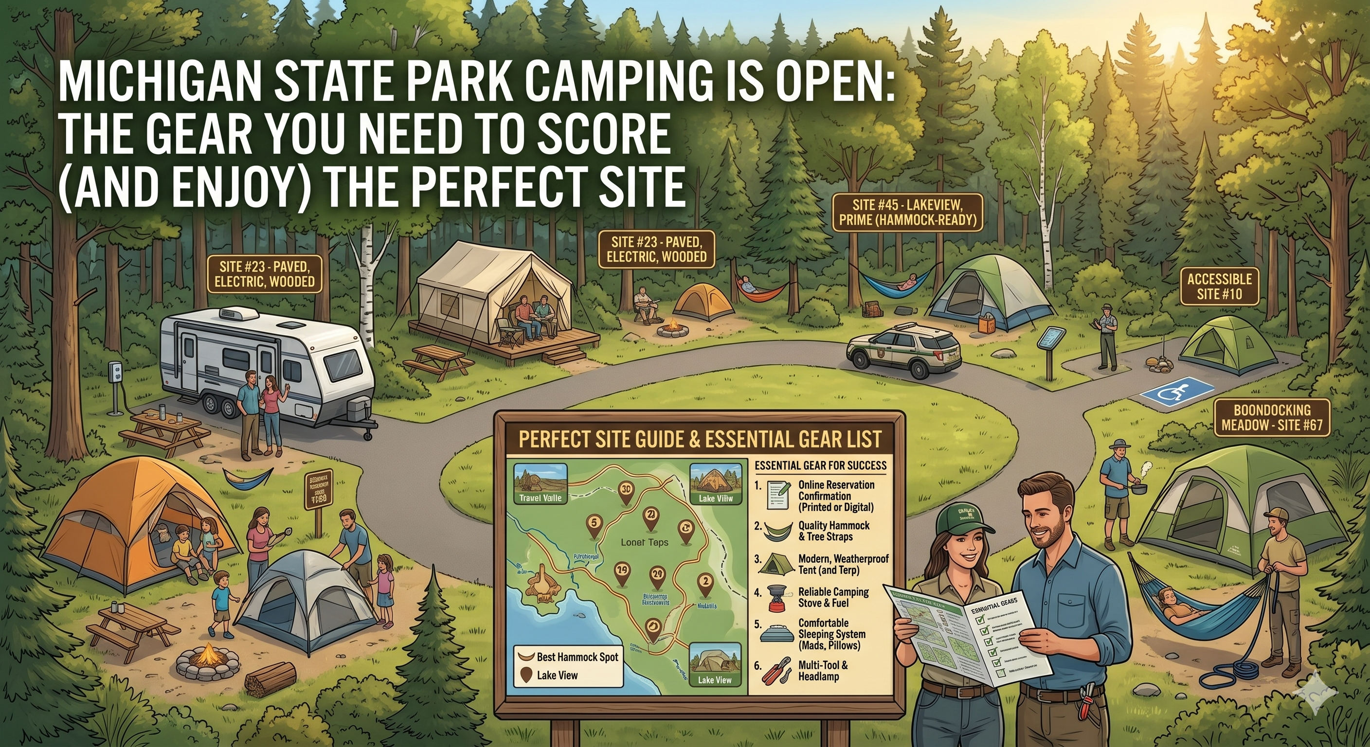 Michigan State Park Camping Is Open: The Gear You Need to Score (and Enjoy) the Perfect Site