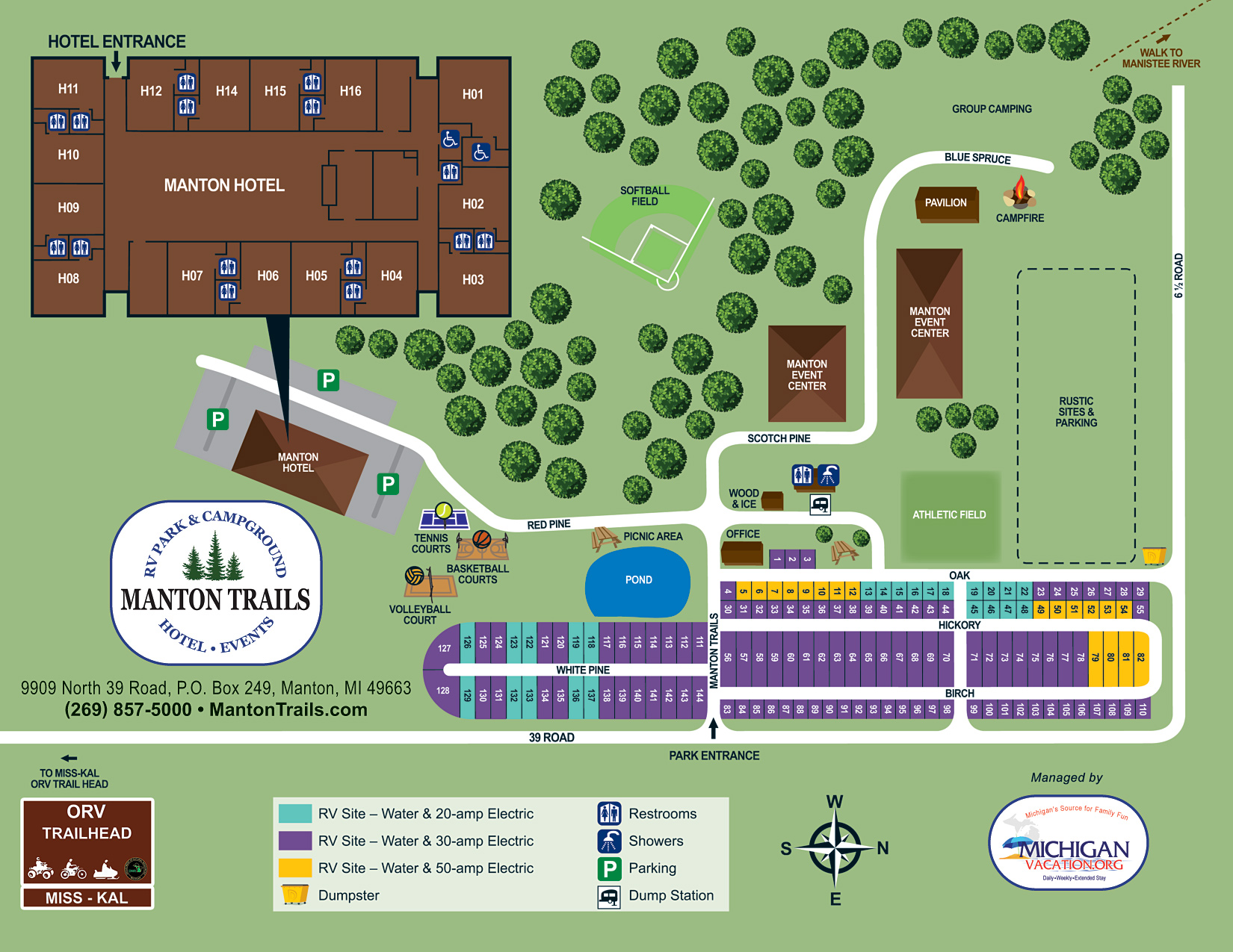 Manton Trails RV Park, Hotel & Campground