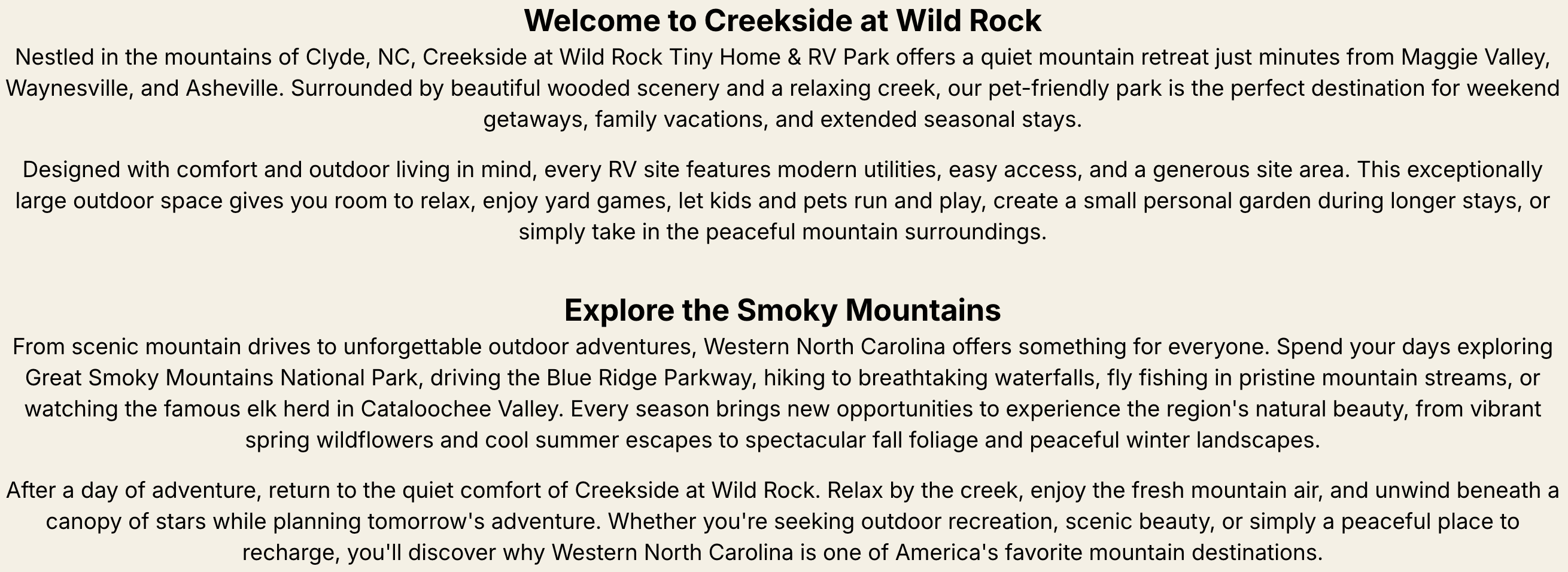 Creekside at Wild Rock